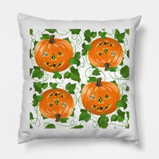 Jack-o-lantern Pumpkin Patch Pillow