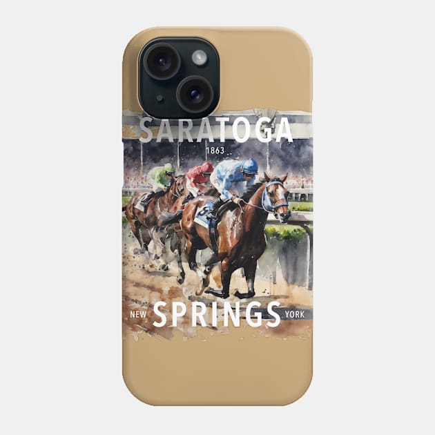 Saratoga Springs Racetrack Phone Case by Cre8tiveSpirit