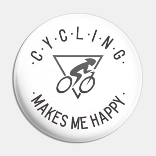 Cycling makes me happy! Pin