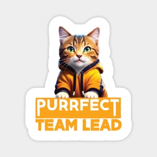 Just a Purrfect Team Lead Cat Magnet