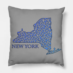 State of New York Maze Pillow