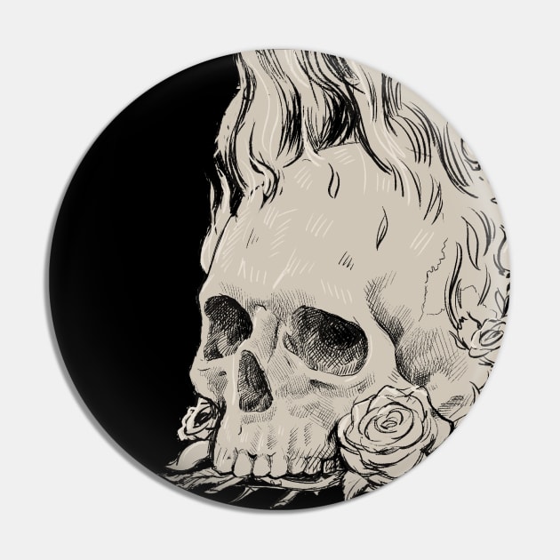 Flaming Skull Pin by GrampaTony