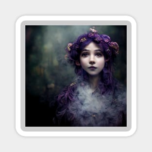 Fairy Halloween Spooky Mist Purple Hair Magnet