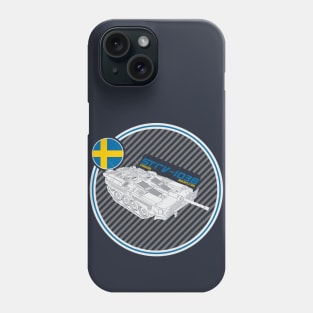 Strv-103B Swedish Main Battle Tank print on dark Phone Case