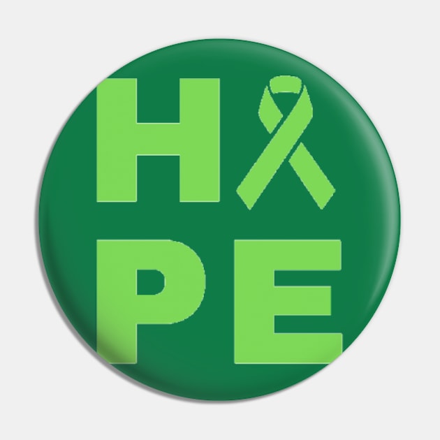 Hope Awareness Ribbon (Green) Pin by CaitlynConnor