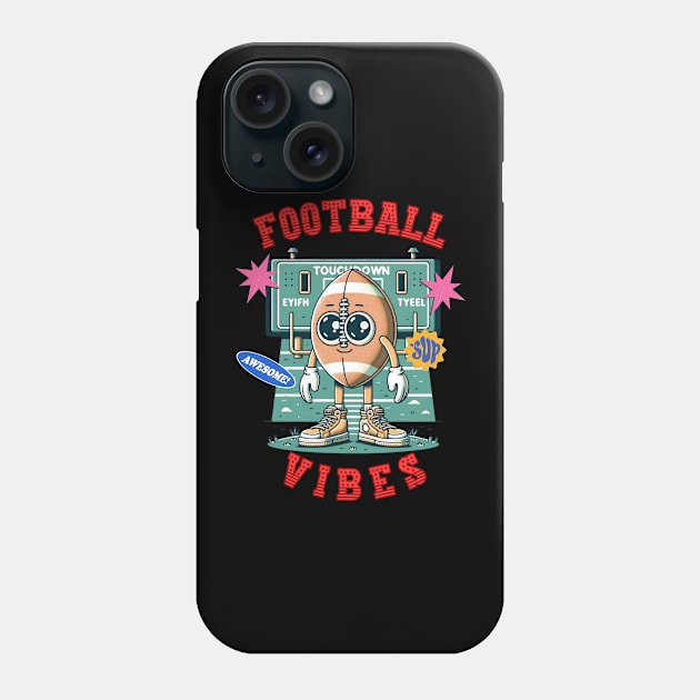 Retro American Football Vibes Phone Case by zsay