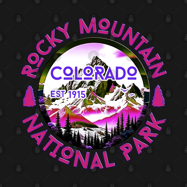 Copy of vintage Rocky Mountain National Park Colorado Hiking Nature Outdoors by masterpiecesai