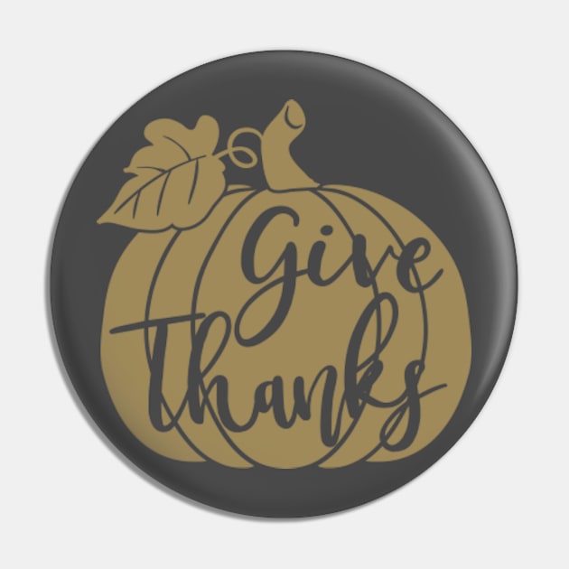 Gold Pumpkin Give Thanks © GraphicLoveShop Pin by GraphicLoveShop