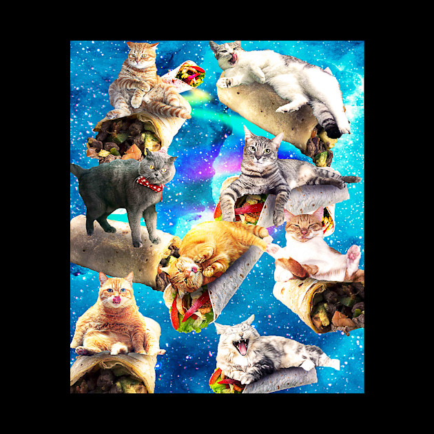 Galaxy Cat Burrito In Rainbow Space - Galaxy Cat Burrito In Rainbow Space - Phone Case