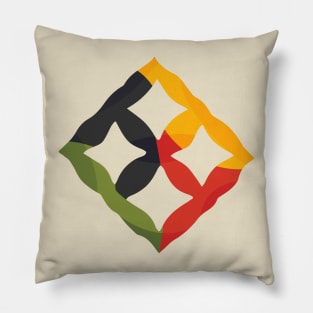 Eban Adinkra Symbol of love and safety in Pan African colors Pillow