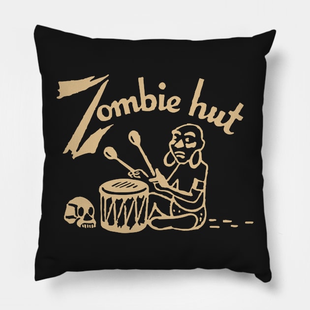 Zombie Hut Pillow by PopGraphics