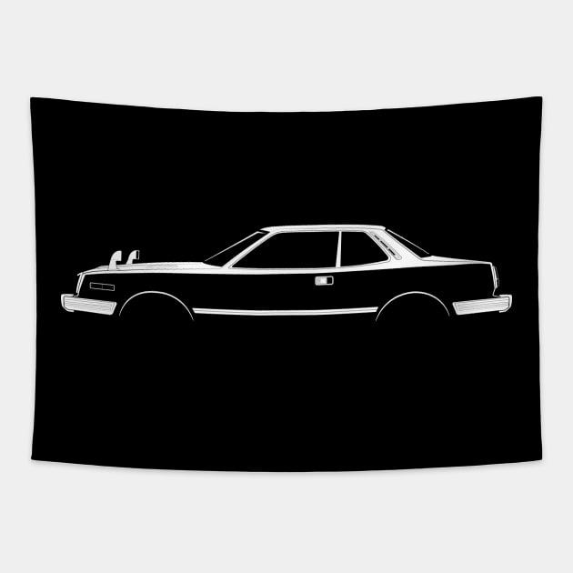 Honda Prelude (SN) Silhouette Tapestry by Car-Silhouettes