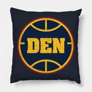 Denver Vintage Basketball Pillow