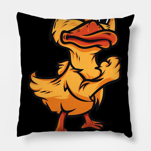 Ducky - Tough Duck Pillow by Graphics Gurl