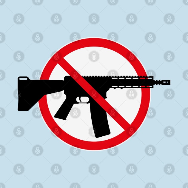 Gun Ban / Prohibition Sign (No Weapons / Peace / 3C) by MrFaulbaum