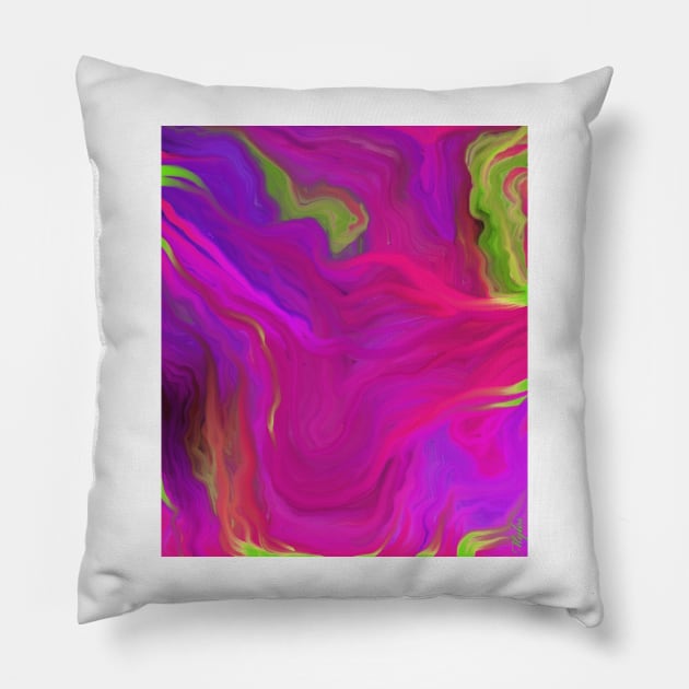 AGATE INTERPRETED:  PINK LAVA BEDS Pillow by Overthetopsm