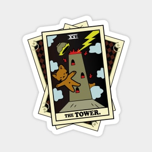 TAROT CARDS DECK | THE TOWER. | FORTUNE CAT Magnet