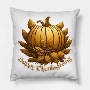 Happy Thanksgiving Greetings Pillow