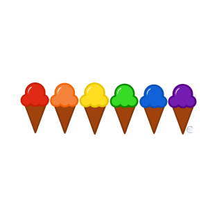 Rainbow Ice Cream Cones T-Shirt