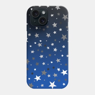 Stars In A Sea of Black to Dark Blue Gradation Phone Case