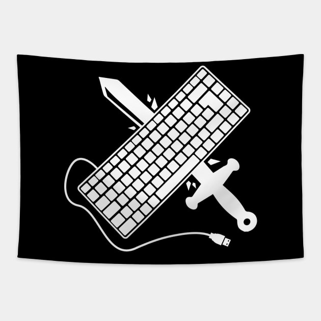 Mighty Keyboard Tapestry by Geebi