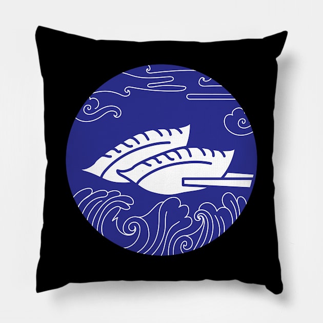 Artistic Japanese Dumpling Pillow by InkyArt