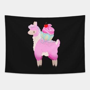 Cupcake Llama Tapestry