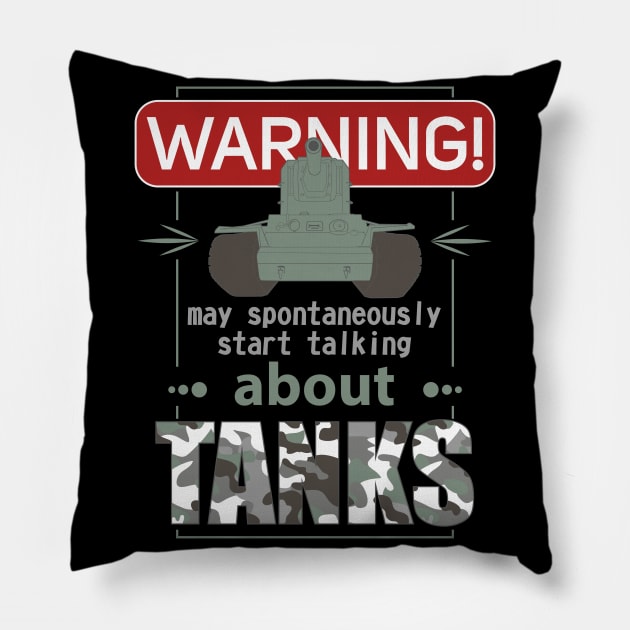 WARNUNG may spontaneously start talking about tanks - KV-2 Pillow by FAawRay
