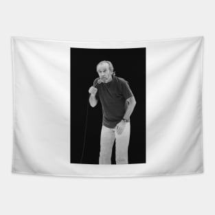 George Carlin BW Photograph Tapestry