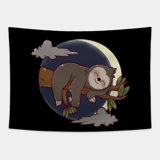 Sleeping Sloth Solar Eclipse Tapestry