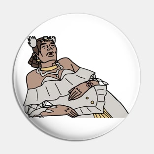 Lady Bella Tanking Cartoon Pin