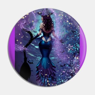 Beautiful Purple Mermaid Sea Witch Pin