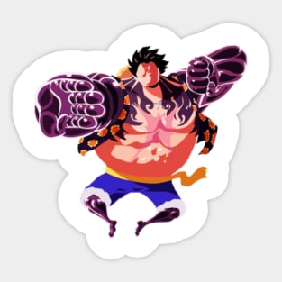 This is Luffy in gear 4 (Snakeman) Sticker for Sale by Gliphel