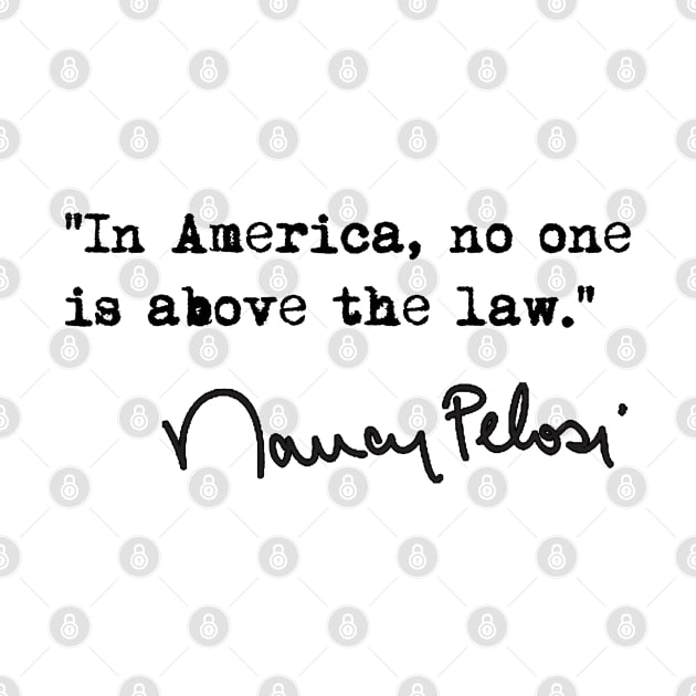 In america, no one is above the law.  Nancy Pelosi by skittlemypony