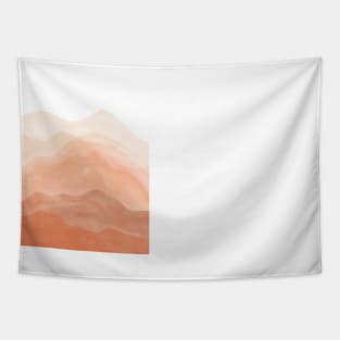 Warm watercolor mountain landscape Tapestry