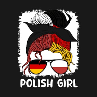 Polish Girl Polen Polska Germany Flag Deutschland Daughter T-Shirt