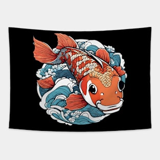 Japanese Koi Fish Design Asian Aesthetic Lover Carp Tapestry