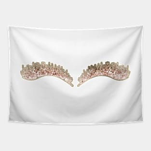 Eyelashes - rose gold glitter Tapestry