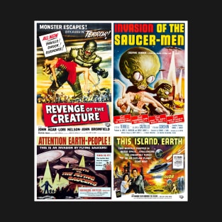 50s Sci-Fi Movie Poster Collection #5 T-Shirt