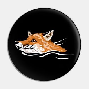 Swimming Fox Pin