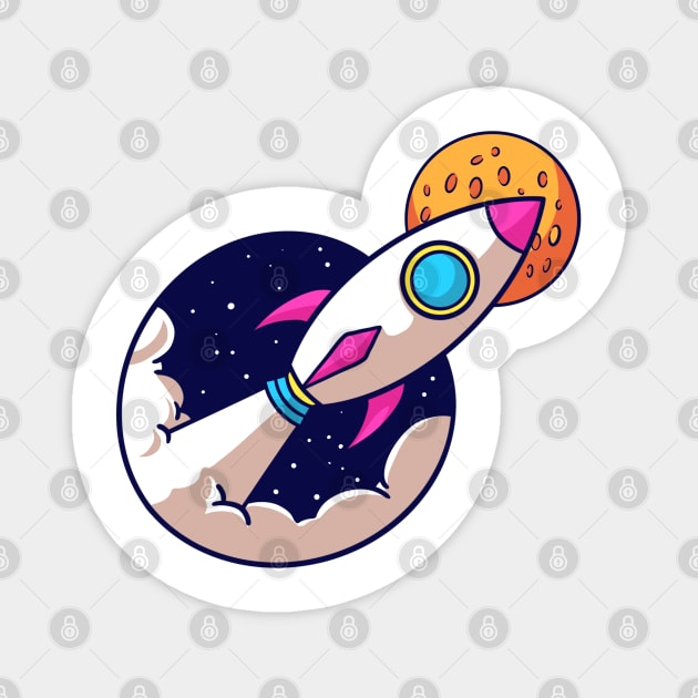 Space Rocket Magnet by dailydadacomic