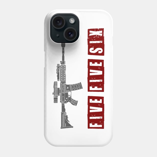 Rifle AR 15 Five Five Six Phone Case by Aim For The Face