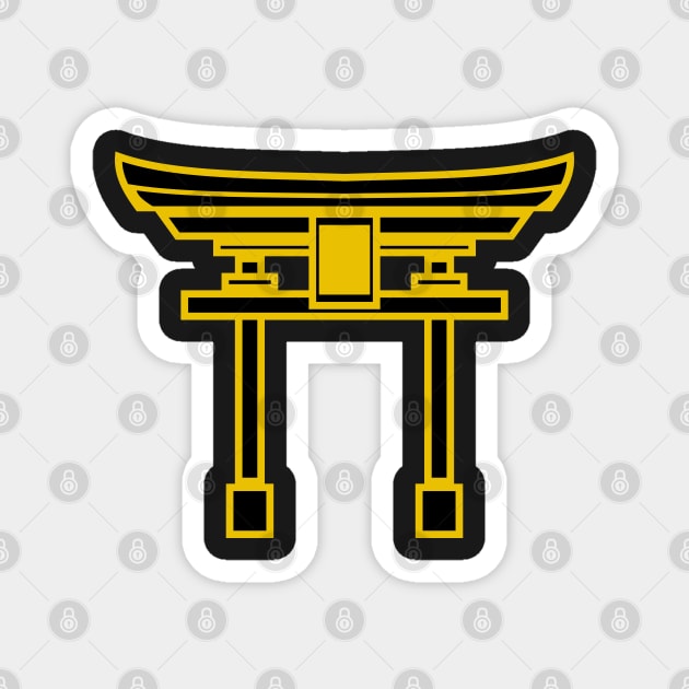 Torii gate (black and gold) Magnet by PabloDeChenez