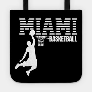 Miami Basketball Player Dunk Dunking T-Shirt Tote