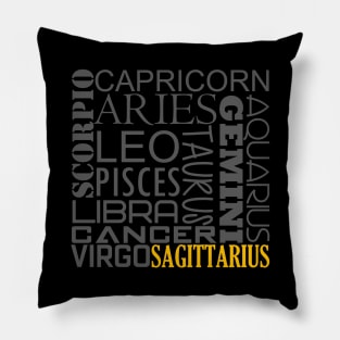 Sagittarius Zodiac Montage Pillow