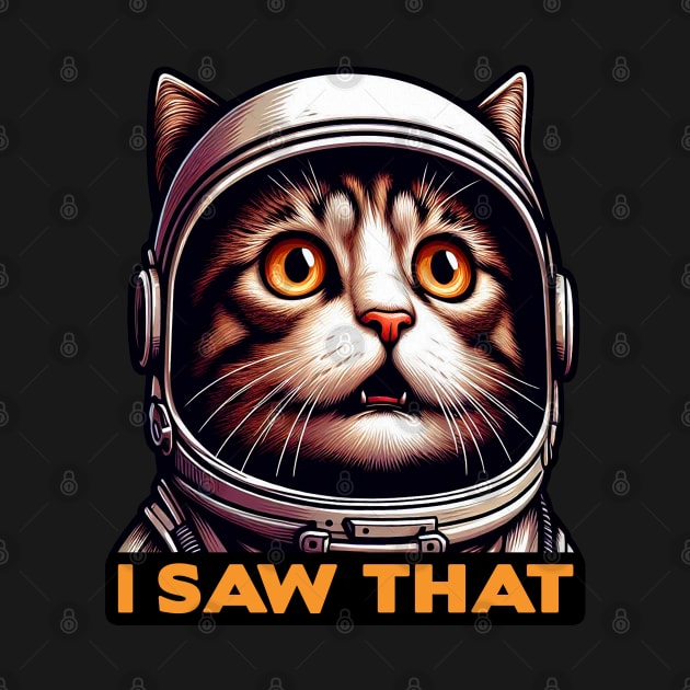 I Saw That meme Tabby Cat Astronaut by Plushism