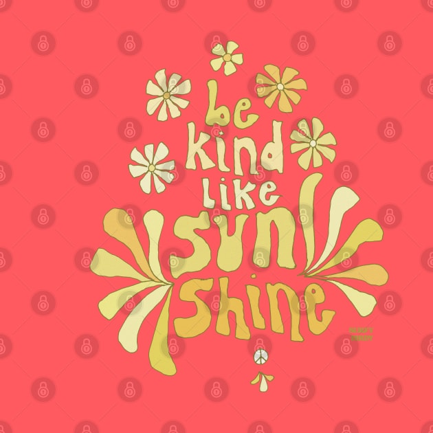 be kind like sunshine // retro surf art by surfy birdy by surfybirdy