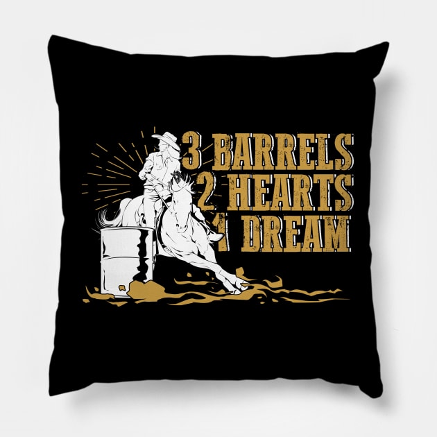 Barrel Racing Barrel Race Racer Gift Pillow by Dolde08