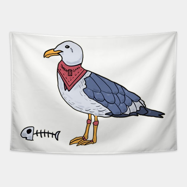 Seagull: Trash Gangster Tapestry by nonbeenarydesigns