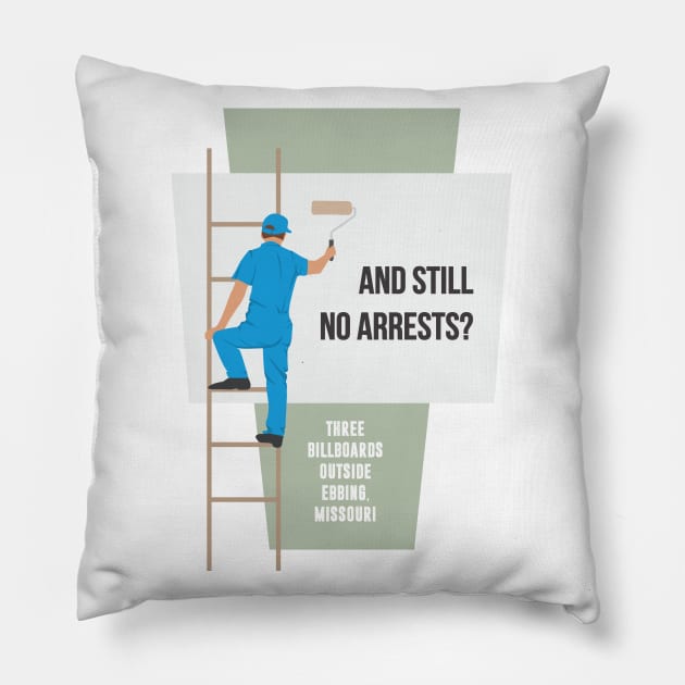 Three Billboards Outside Ebbing Missouri - Alternative Movie Poster Pillow by MoviePosterBoy